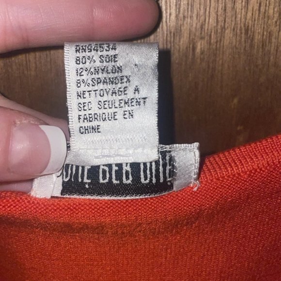 Due Per Due Orange Silk & Nylon Tank Dressy - Picture 4 of 4